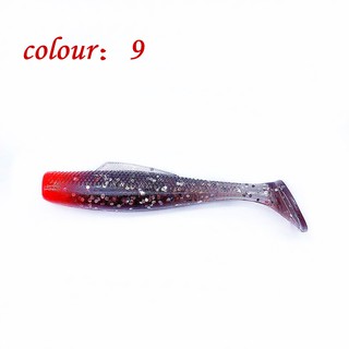 6pcs/lot 8cm 5g Artificial Soft Lure Shad Worm Swimbaits Jig Head Fishing  Silicon Rubber Fish 3 Inch