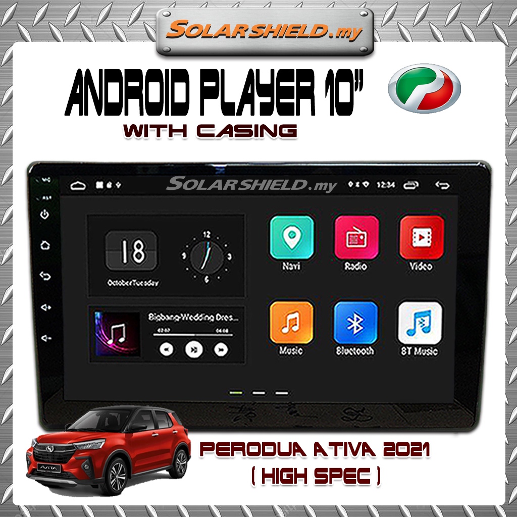 Perodua Ativa 2021 10'' 1+16G Wifi GPS Touch Screen Android Player With ...