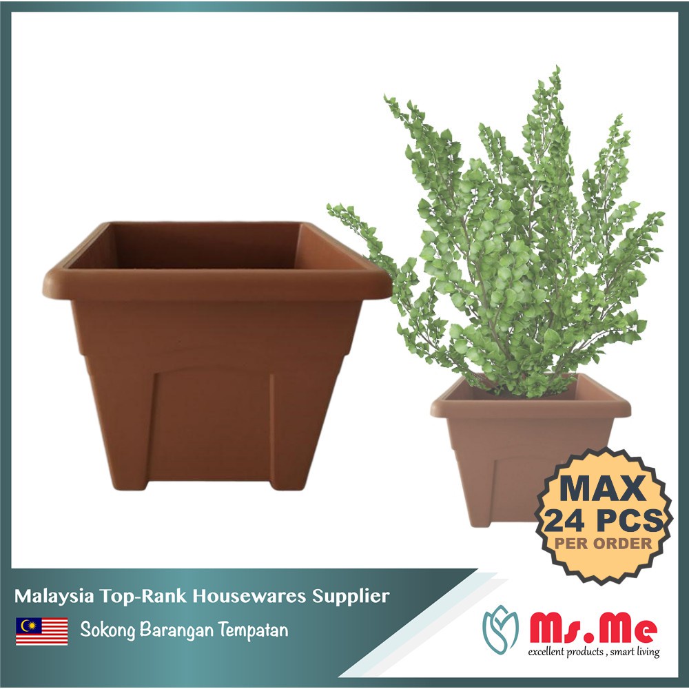 Ms.Me Diameter 26cm Square Flower Pots Bottom Hollow Design Gardening ...