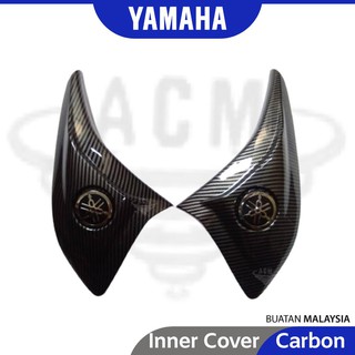 YAMAHA LC135 New V2 V3 V4 V5 V6 V7 LEG SHIELD SIDE INNER COVER SMALL CAP  AIR SCOOP WITH YAMAHA LOGO GOLD / SILVER