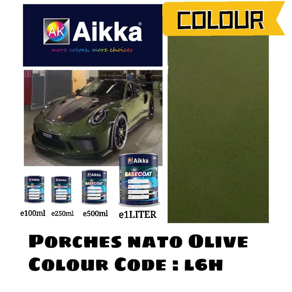 NIJIPLAY AIKKA PORSCHE L6H NATO OLIVE 2K CAR PAINT | Shopee Malaysia