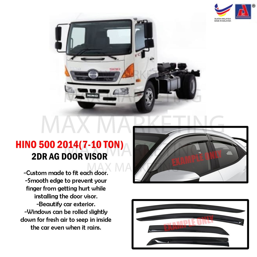 Hino Ranger 500Series 20022016 AG Door Visor Air Press Wind Deflector