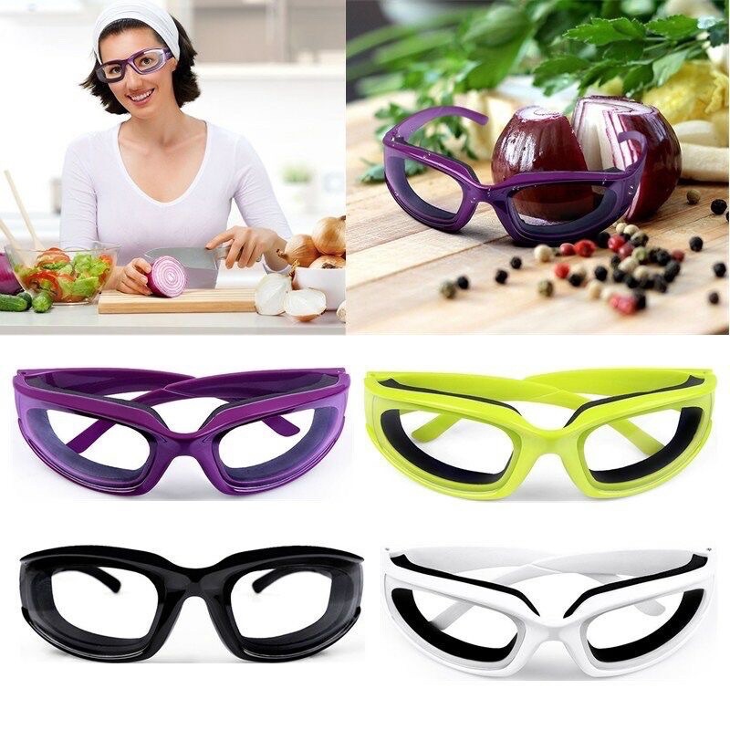 Tears Free Onion Chopping Goggles Glasses Eye Protector Kitchen Gadget Tool  Purple