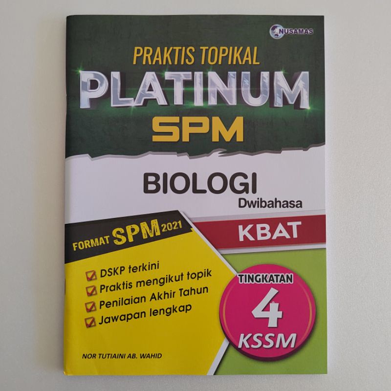 [2022] Buku Latihan Praktis Topikal Platinum SPM Biologi Dwibahasa ...