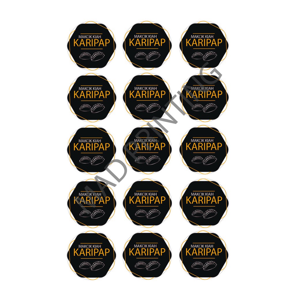 Stiker Sticker (HARGA BORONG) (100pc) Kuih Biskut Raya Produk Label ...