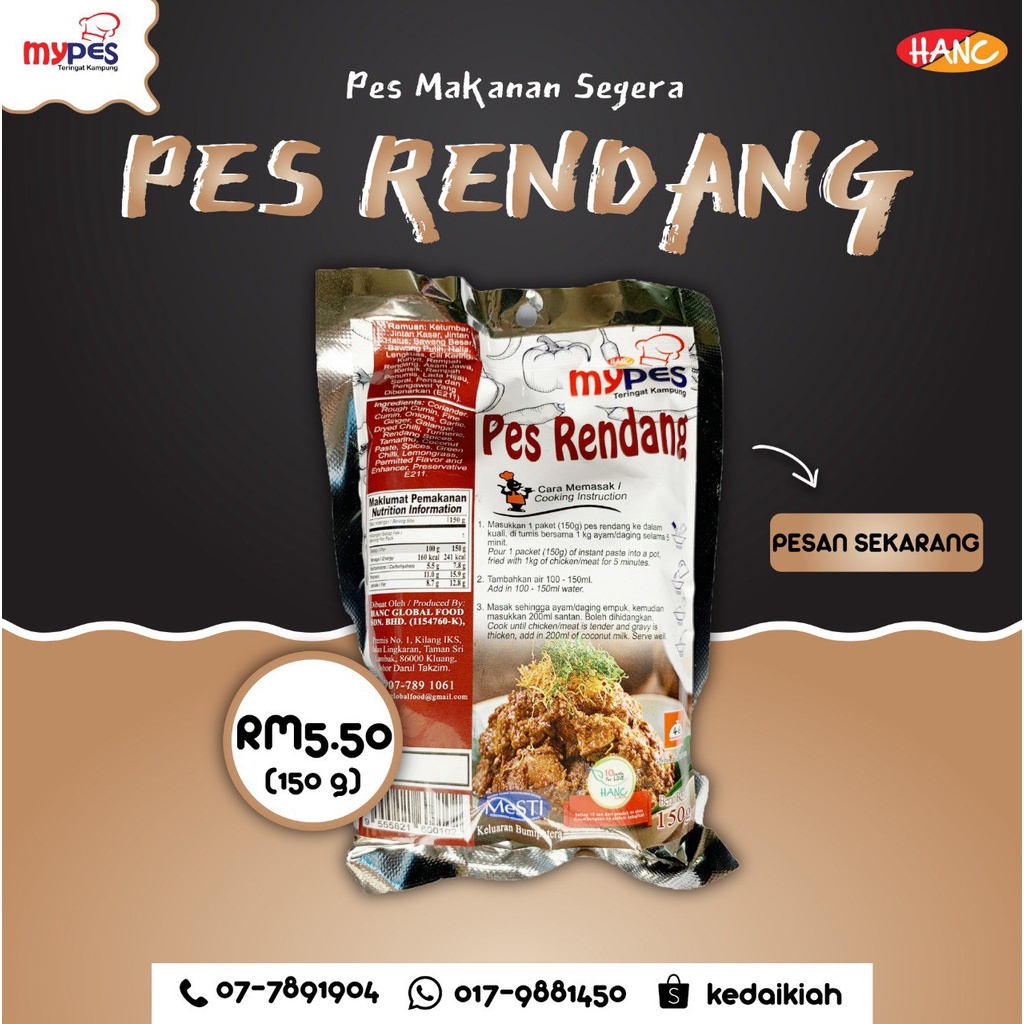Pes Rendang 150g [MyPes] | Shopee Malaysia