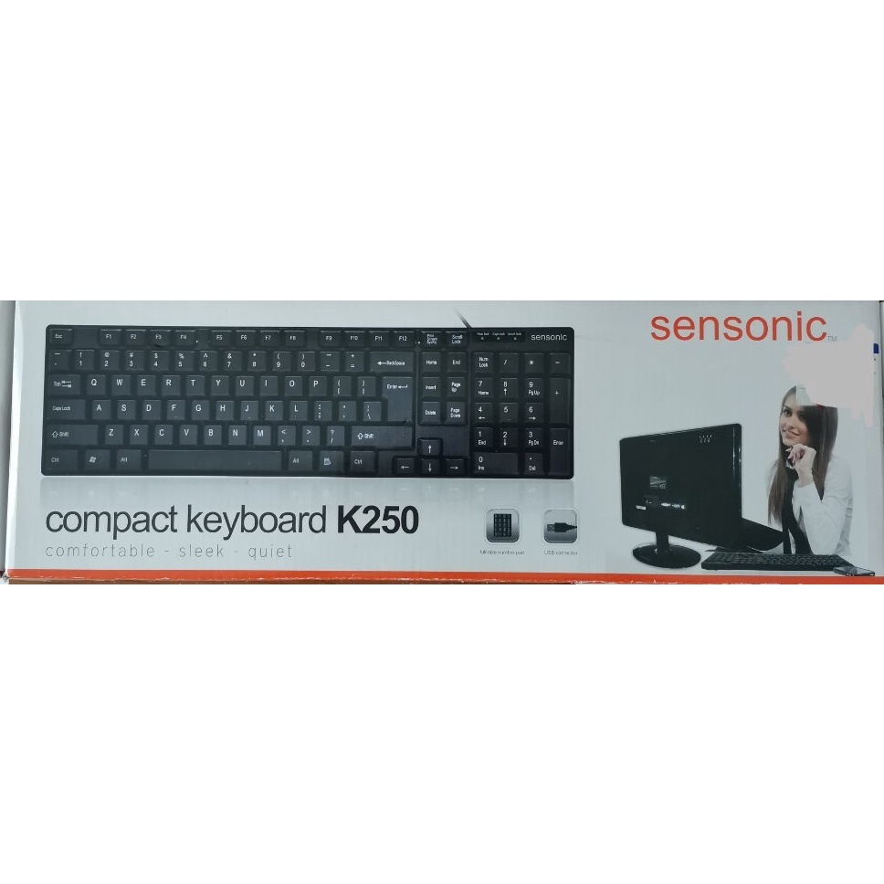STARIUS K-1017 / Sensonic K250 Compact USB Keyboard With Number Pad ...
