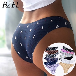 BZEL Sexy Women's Panties Fashion Belt Underwear Silk Satin Female