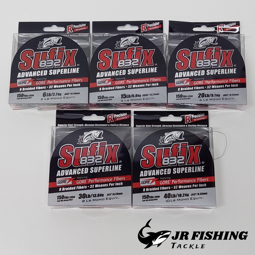 Sufix 832 Advanced Superline Braid - 8lb - Neon Lime - 150 yds main image 1