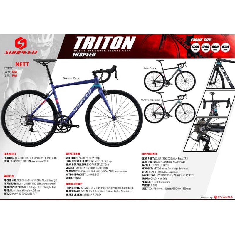 Sunpeed triton frameset discount price