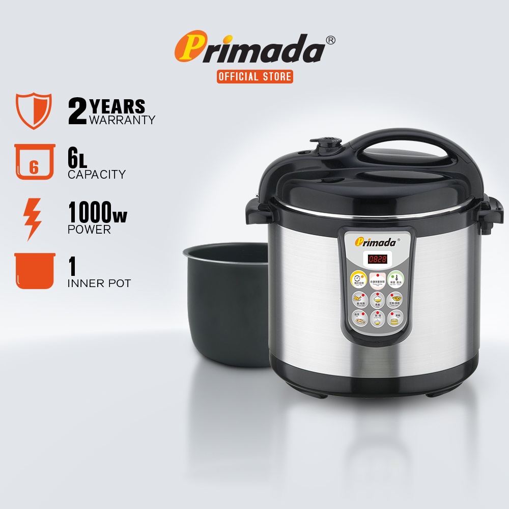 Primada 6 Liter Pressure Cooker PC6010 Basic