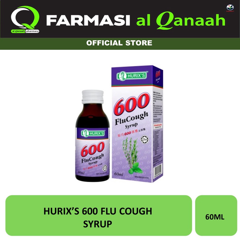 HURIX'S 600 FLU COUGH SYRUP (60ML) Shopee Malaysia