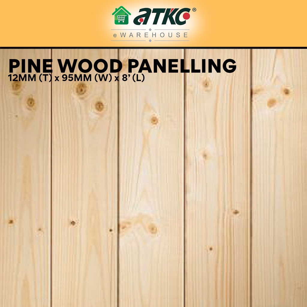 Kayu Pine Wood Timber Panelling Board 12MM (T) x 95MM (W) x 2400MM (L ...