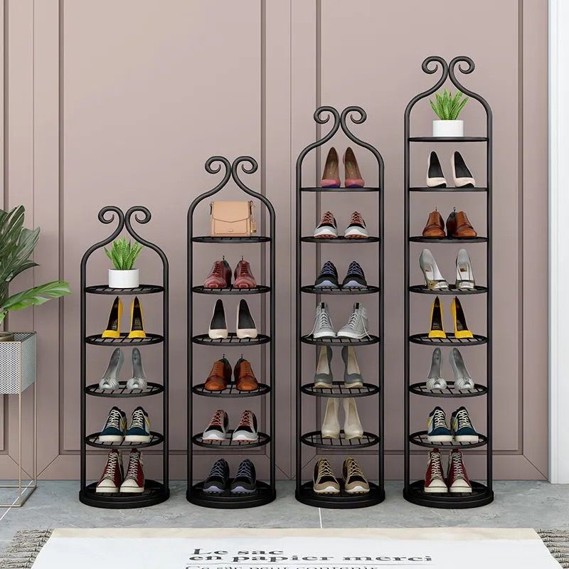 Nordic Wind Iron Art Shoe Rack Simple Door Multi-layer Shoe