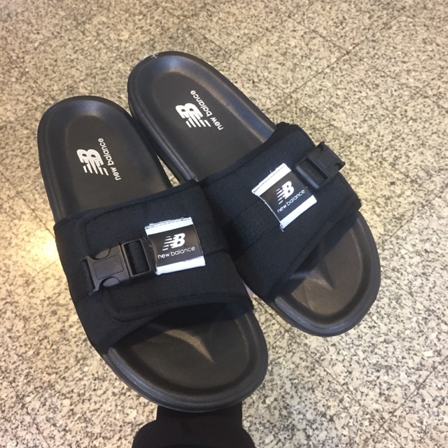 NEW BALANCE SANDAL SLIDES SANDALS BLACK UNISEX SIZE 36 45 READY STOCK