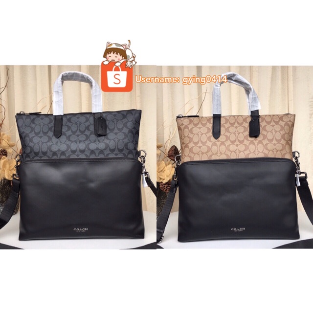 Graham foldover tote discount coach