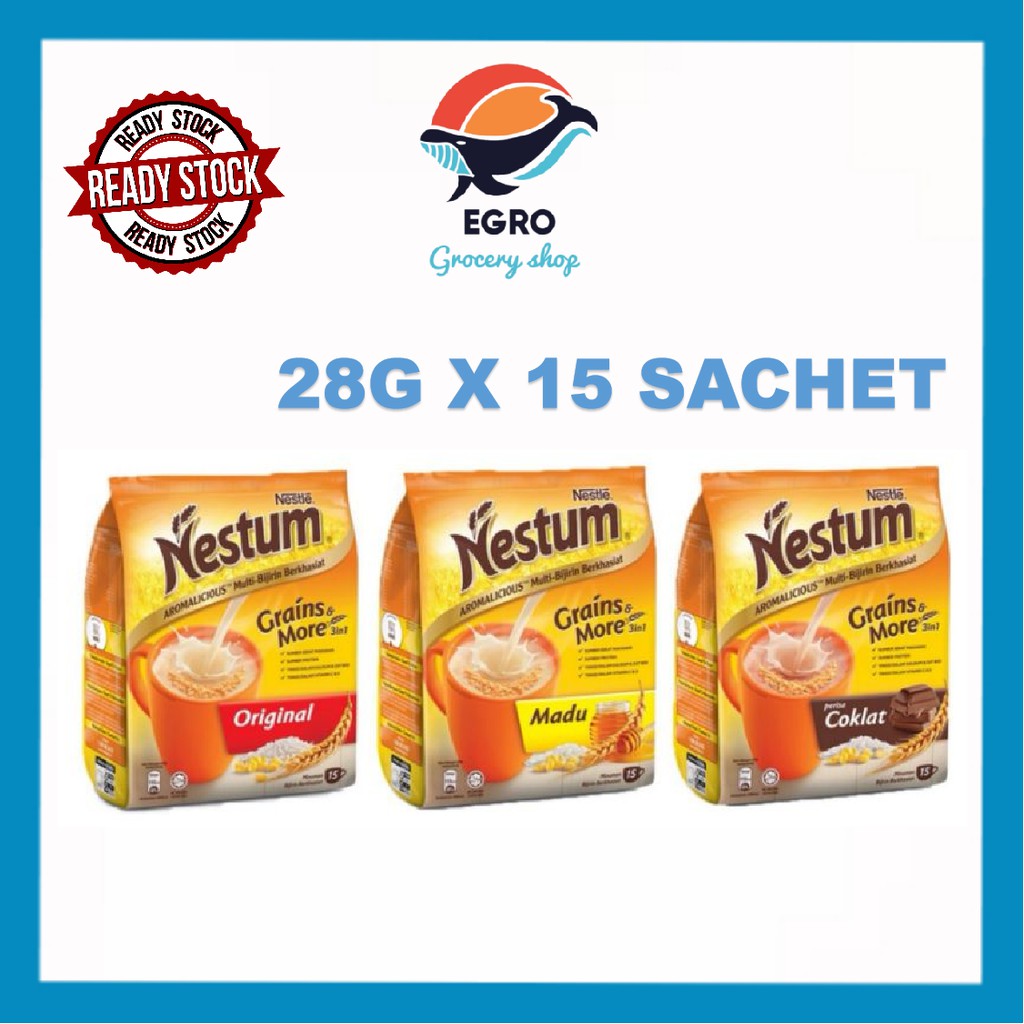 Nestle Nestum 3 In 1 (Original/ Madu/ Coklat) 15 Sachet X 28g | Shopee ...