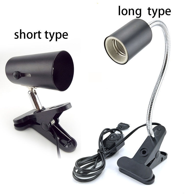 Adjustable Switch E27 Lamp Base Holder Tortoise Reptiles Lamp Clip Desk