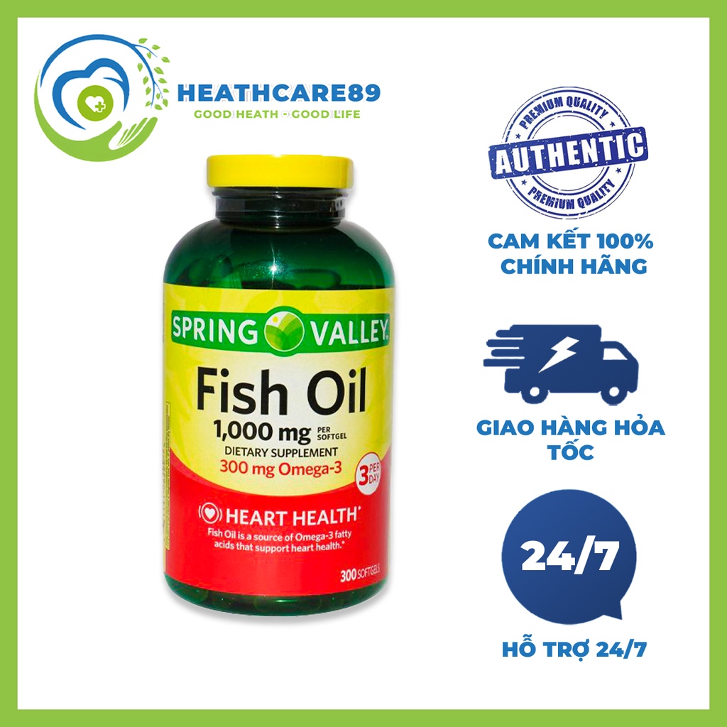 Spring Valley Omega 3 Premium Fish Oil Helps Brighten Eyes, Nourish The