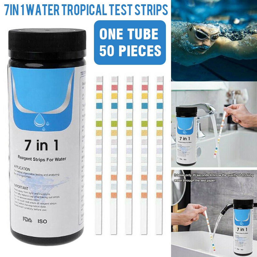 7in1 Aquarium Fish Tank Water Test Strips Kit Nitrite Nitrate PH
