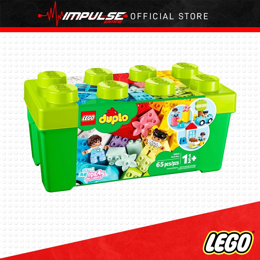 LEGO DUPLO 10913 BRICK BOX 2 Duplo Figures 100% complete, 22 extra bricks