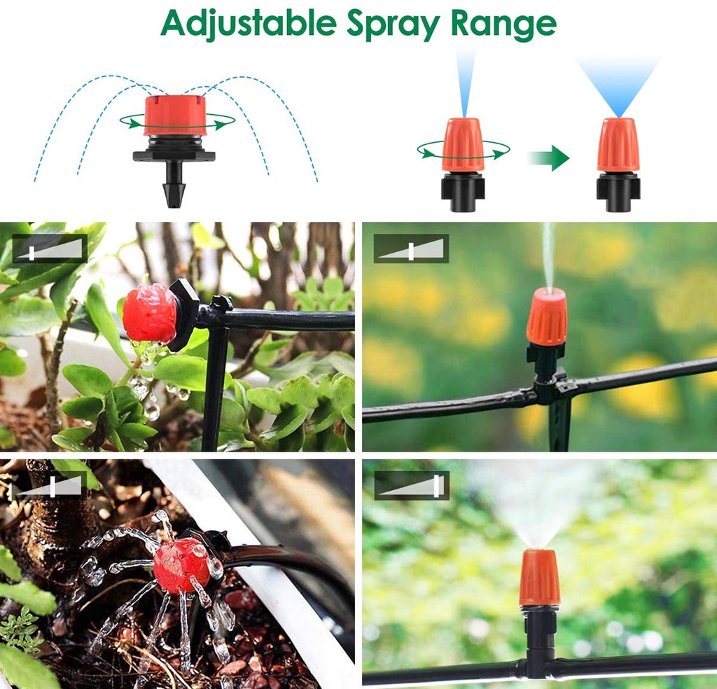 10/15/20/25/30M DIY Garden Micro Drip Irrigation System Plant Flower ...