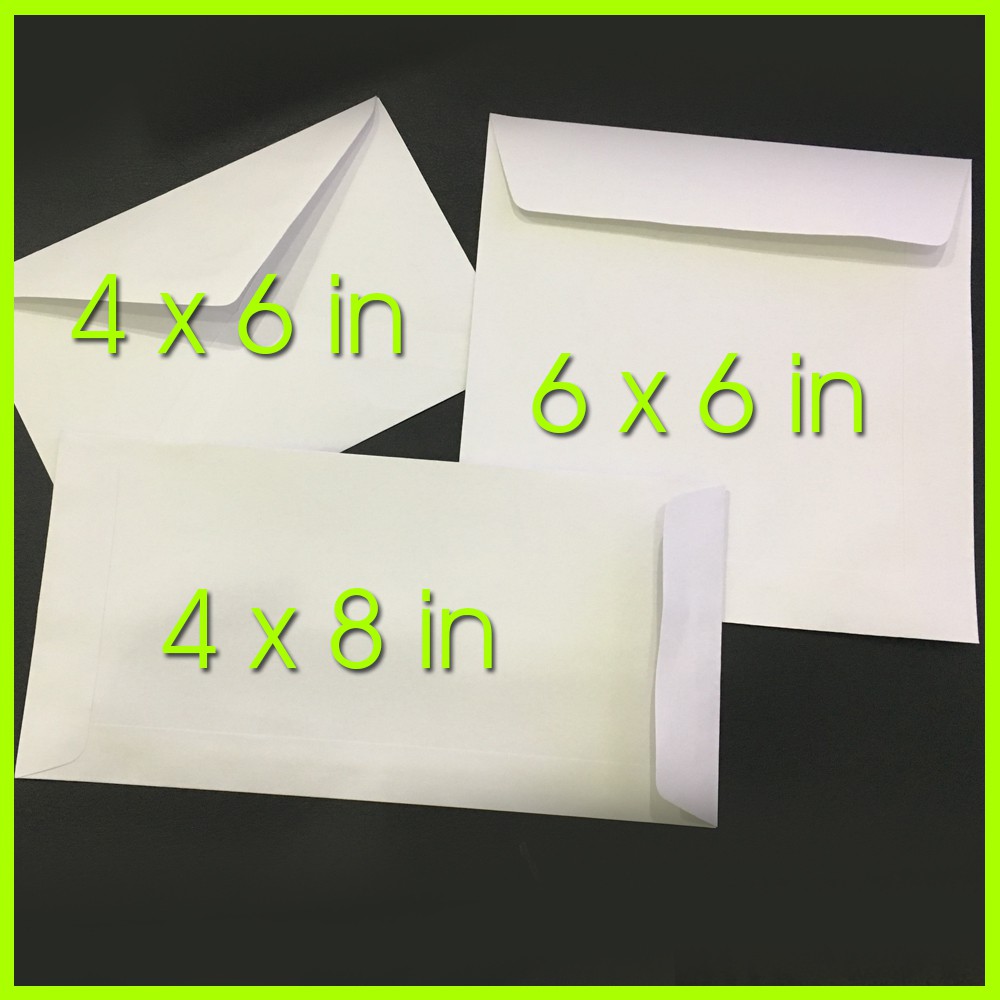 White Envelope 4x6, 4x8, 6x6, 6x9 Inch 10500 Pcs Sampul Surat Putih