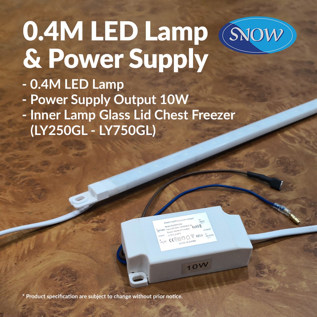 SNOW LED LAMP 0. 4M & POWER SUPPLY - INNER LAMP FOR GLASS LID CHEST ...