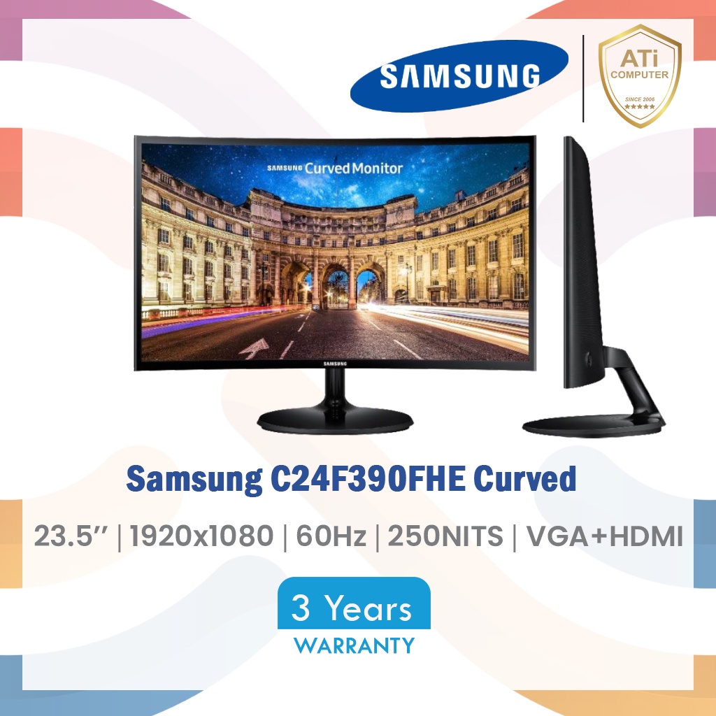 Samsung C24F390FHE 24 Inch FHD VA Curved Monitor CF390 with Super Slim ...