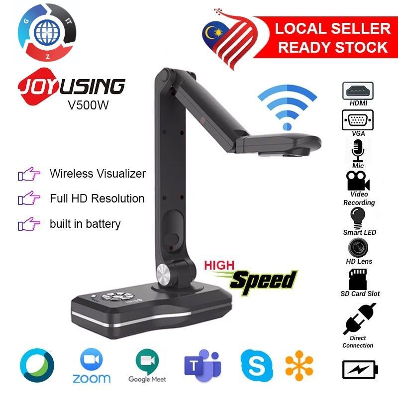 Joyusing V500W Wireless Visualizer | Document Camera (Built-in-Battery ...