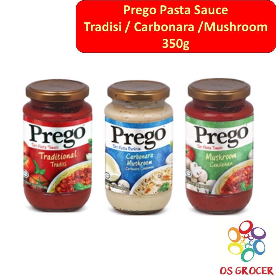 Prego Pasta Sauce Traditional / Caborana / Mushroom 350g | Shopee Malaysia