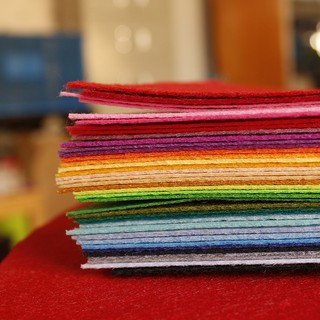 40PCS Mix Colors 1mm Hard Felt Sheets Felt Craft For Felt DIY