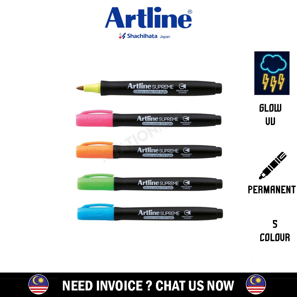 Artline Supreme UV Permanent Marker 1Pc Glow UV Marker Shopee Malaysia