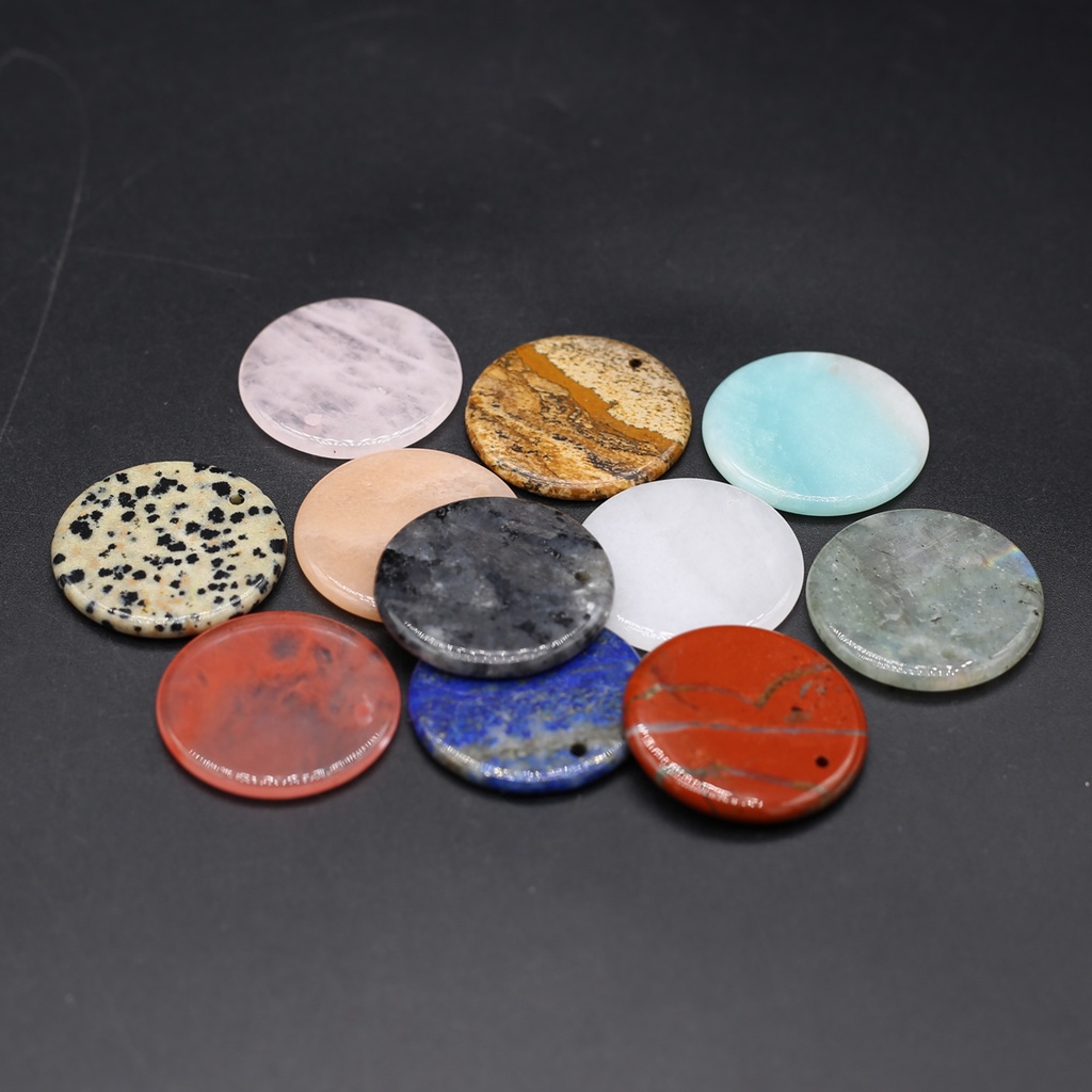 Natural Stone Pendants Reiki Heal Lapis lazuli Onyx Drill Hole Pendant