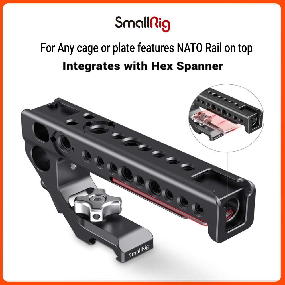 SmallRig Top Handle Grip for NATO Rail Standard with Locating Hole ...