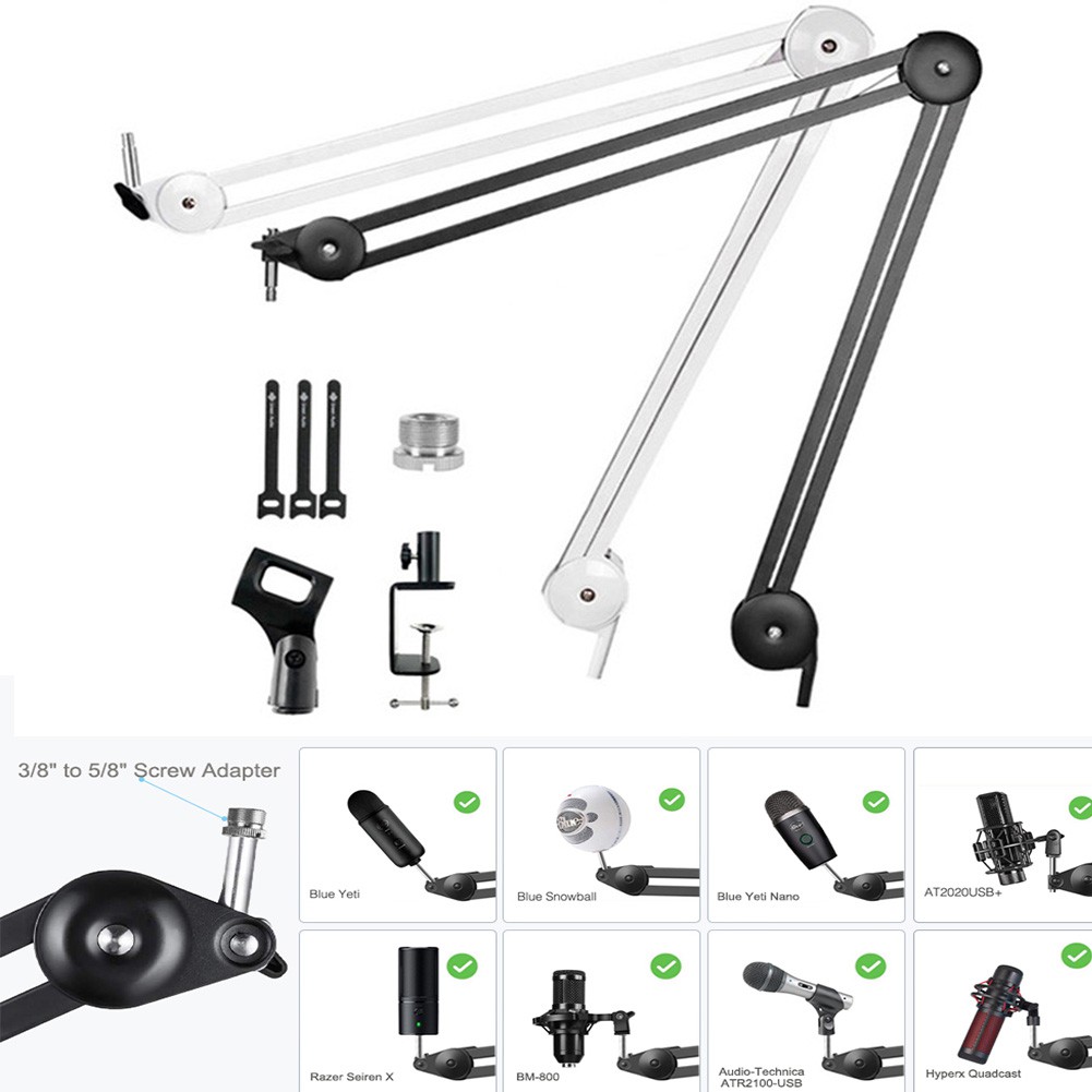 Microphone Boom Arm Stand Heavy Duty Adjustable Suspension Scissor ...