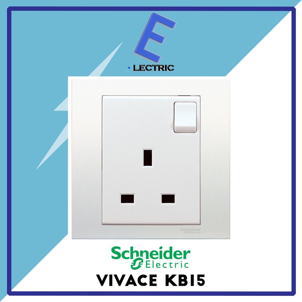 Schneider White Vivace KB15 Switched Socket 250V 13A | Shopee Malaysia