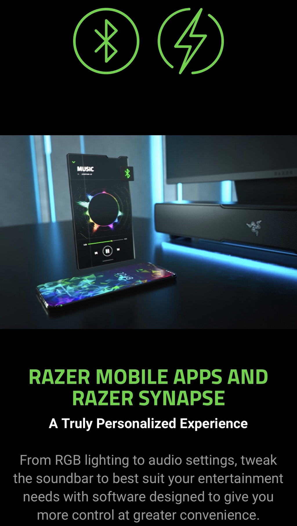 Razer Leviathan V2 Multi-Driver PC Gaming Soundbar with Subwoofer ...