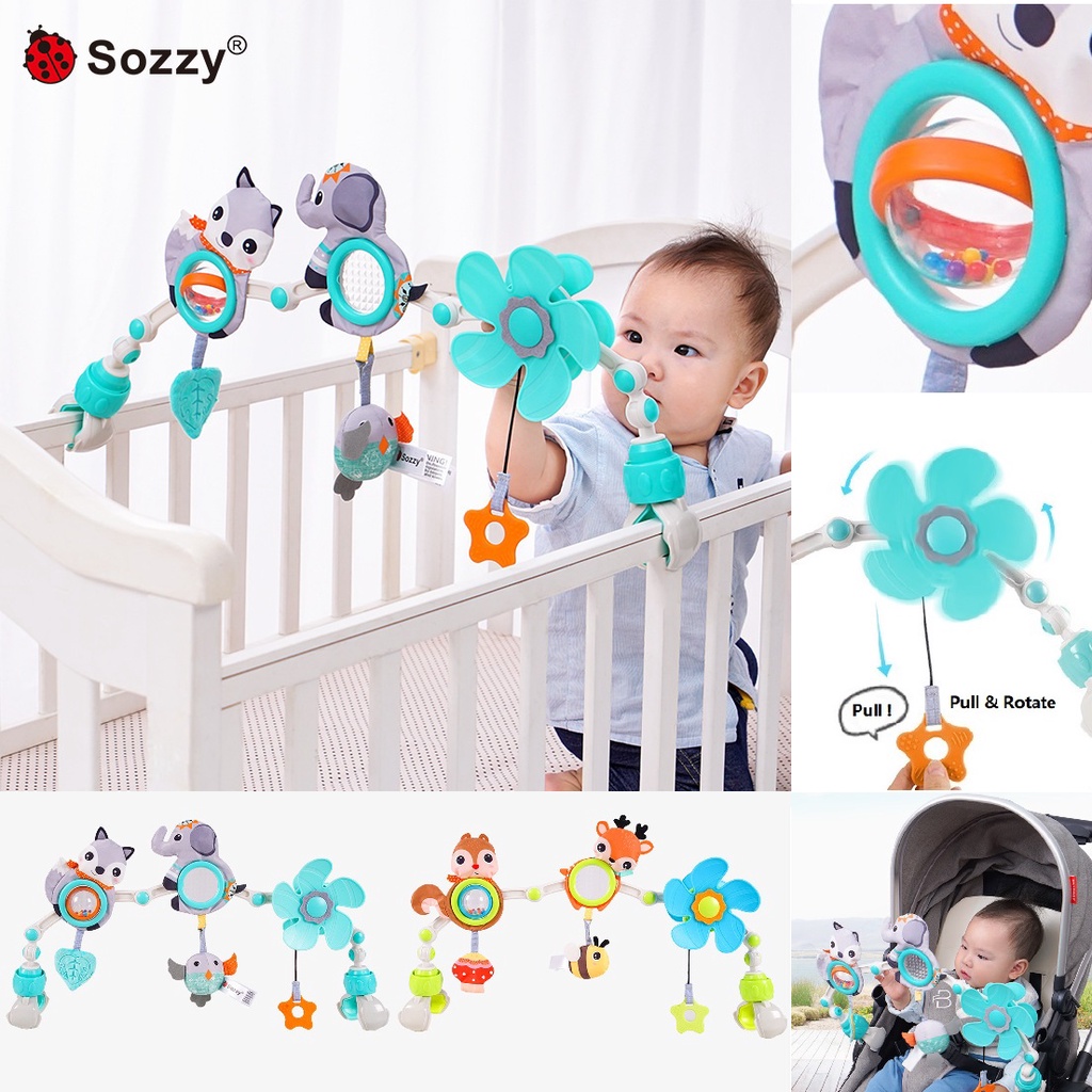 Sozzy Baby Animal Crib Toy / Baby Arch / Baby Cot Arch / Car Seat Arch / Stroller Crib Toy