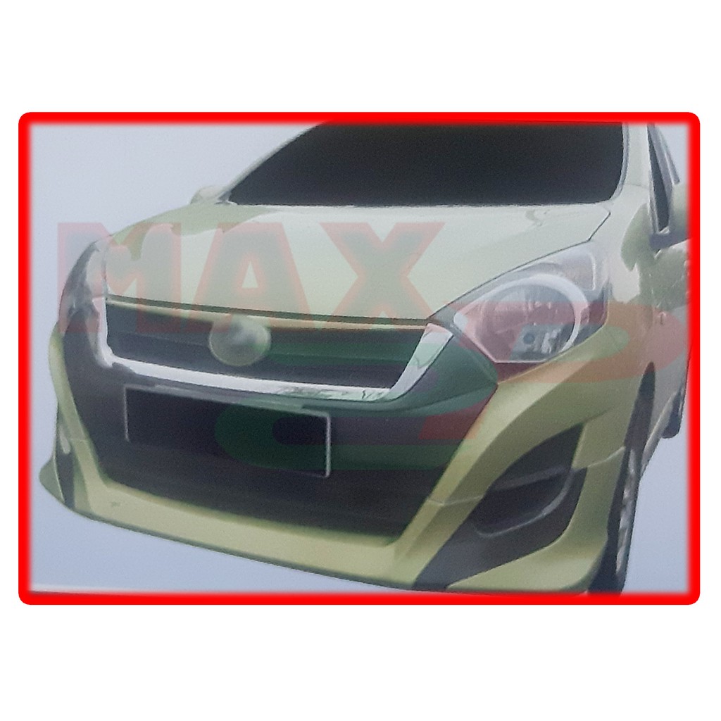 Perodua Axia Gu Style Front Skirt Skirting Bumper Lower Lip Spoiler Abs Plastic Bodykit Body Kit