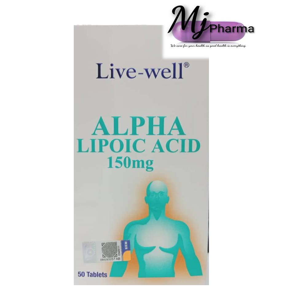 Livewell Alpha Lipoic Acid 150mg (ALA) 50 tablets Antioxidant Immune