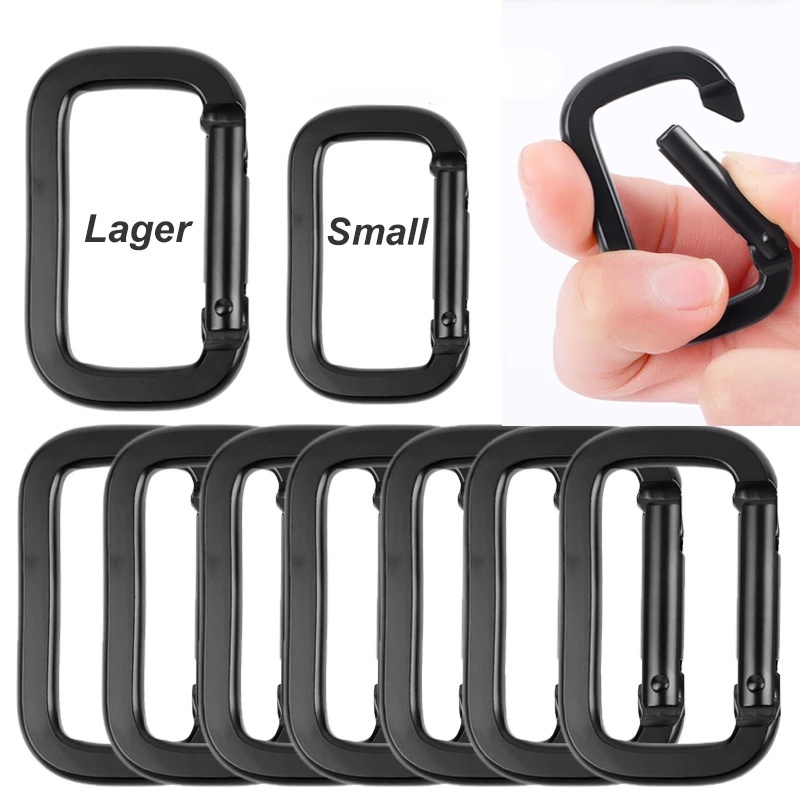 1Pc Square-Ring Carabiner Buckles Spring Snap Hooks Clip Keychain ...