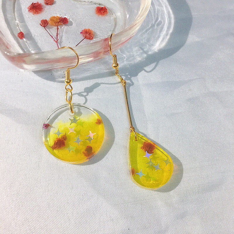 Resin Clear Earrings