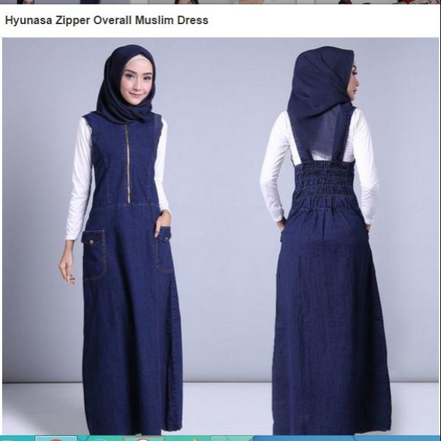 Overall jeans sale muslimah