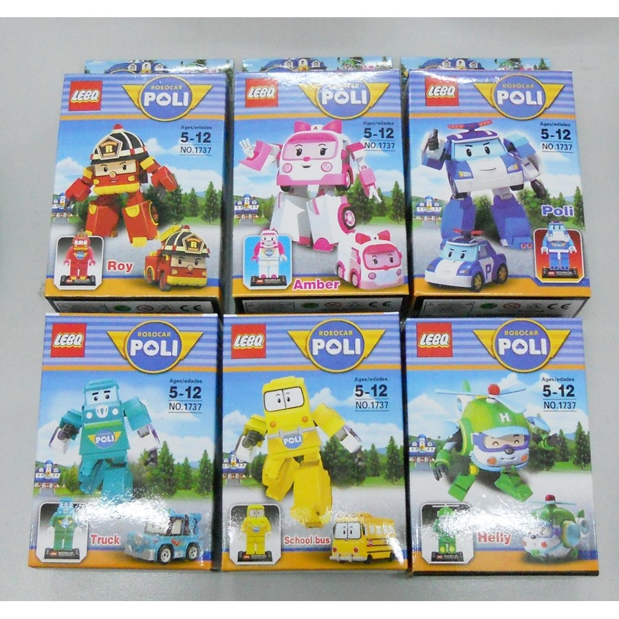 ROBOCAR POLI - MINI LEGO ROBOT - 6 PCS SET (V2) | Shopee Malaysia