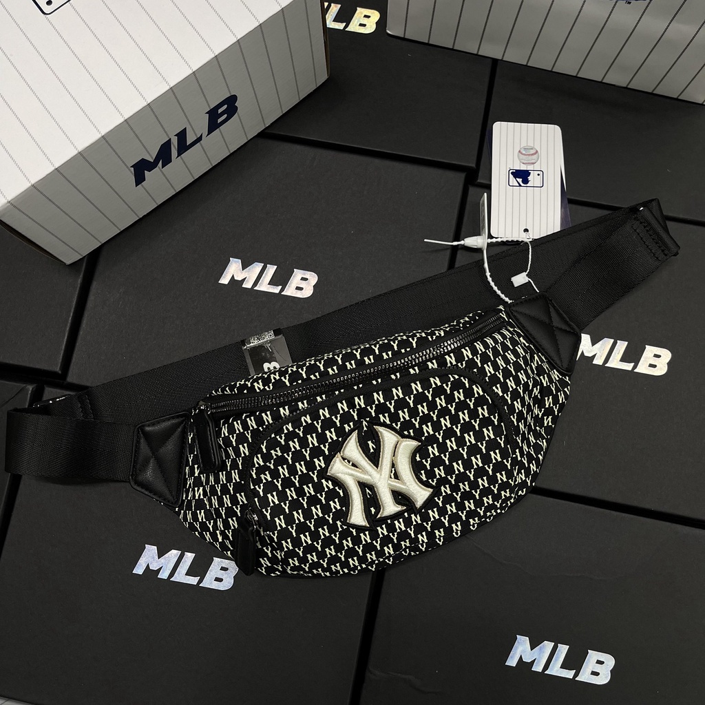 MLB Monogram New York Yankees Hip Sack NY Logo Waist Bag Pouch Bag (Bl –  The Factory KL