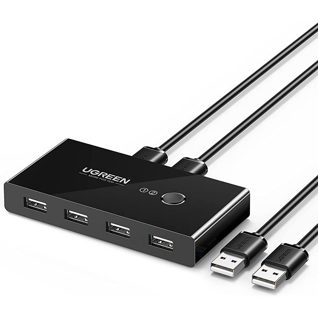 UGREEN USB 3.0 Switch, 2 In 4 Output USB 3.0 Sharing Switcher Box KM ...