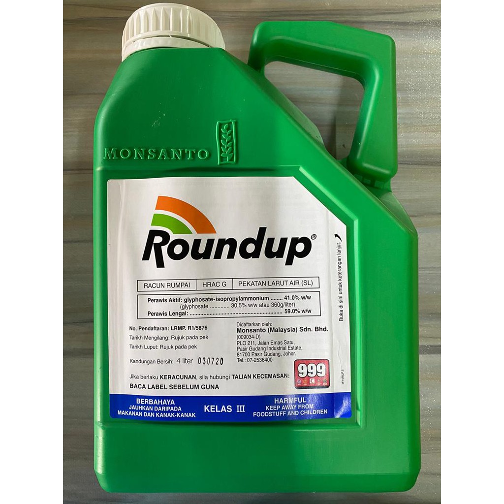 ROUNDUP 4 LITER GLYPHOSATE 41 % / RUMPUT | Shopee Malaysia