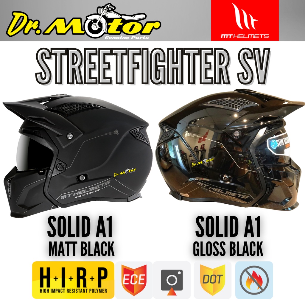 Mt helmets deals streetfighter sv solid