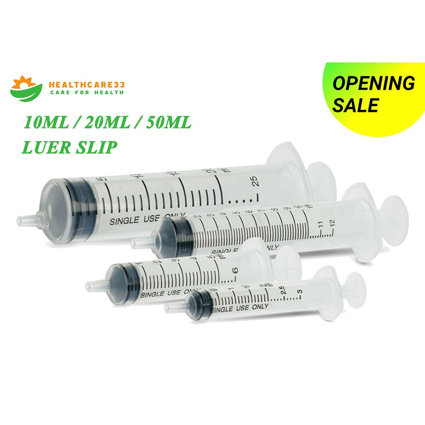 Disposable Syringe Luer Slip 10ml/20ml/50ml Shopee Malaysia